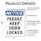 Signmission Please Keep Door Locked, 7 in W x Rectangle, Vinyl Decal OS-2PACK-NS-D-710-V-17472 - alternate 4